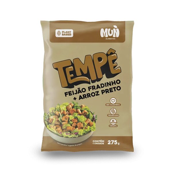 Tempê de Feijão Fradinho com Arroz Negro