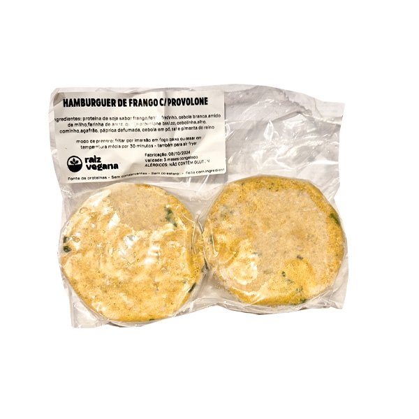 Hambúrguer de Frango com Provolone Raiz Vegana