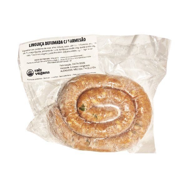 Linguiça Calabresa c/ Queijo Parmesão Raiz Vegana