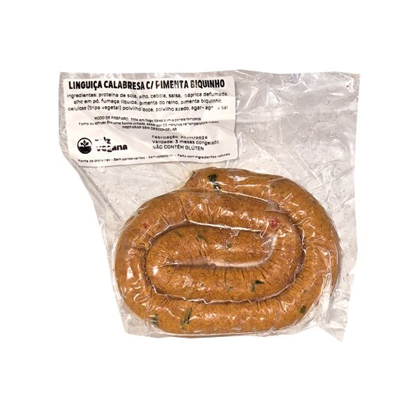 Linguiça Calabresa c/ Pimenta Biquinho Raiz Vegana