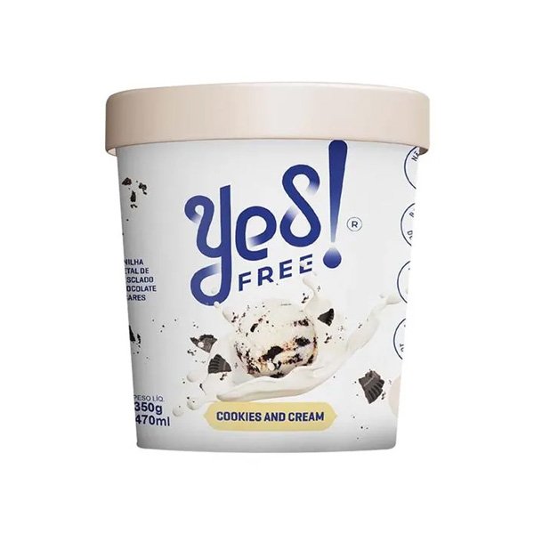 Sorvete Cookies Cream Zero G Yes Free