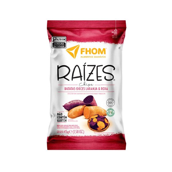 Batata Doce Laranja e Roxa Chips Fhom