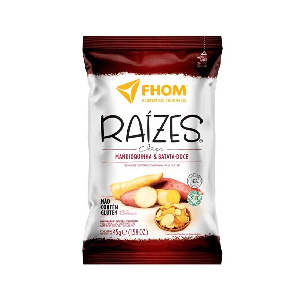 Batata Doce e Mandioquinha Chips Fhom