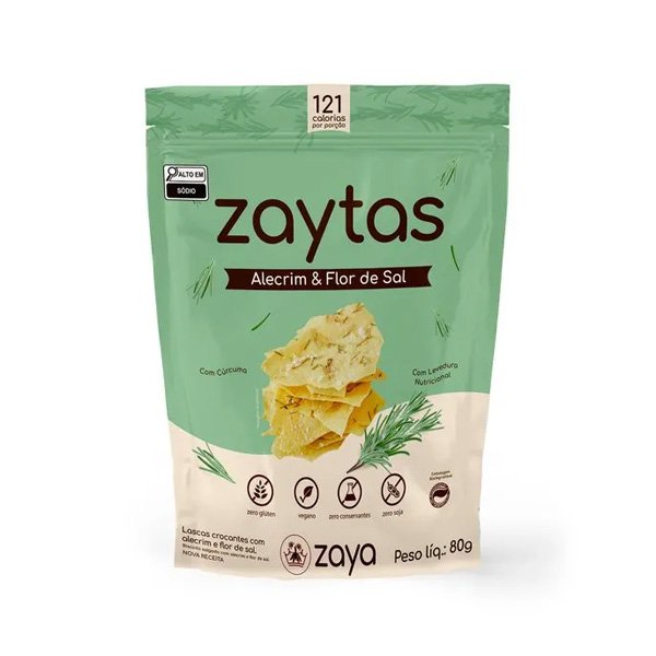 Snack Lascas Zaytas Alecrim e Flor Sal