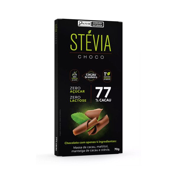Chocolate 77% Cacau StéviaChoco