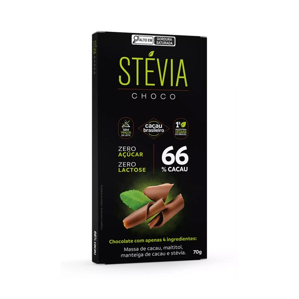 Chocolate 66% Cacau StéviaChoco